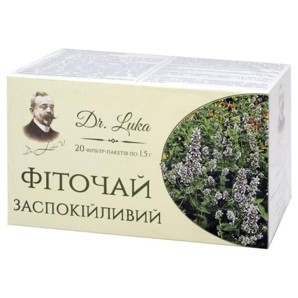 Заменитель питания Dr.Luka Фиточай Успокаивающий 1,5г x 20 фильтр-пакетов (000027689)