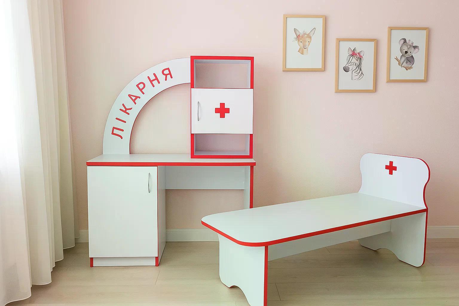 Дитяча ігрова стінка Лікарня/Кушетка DS-1156