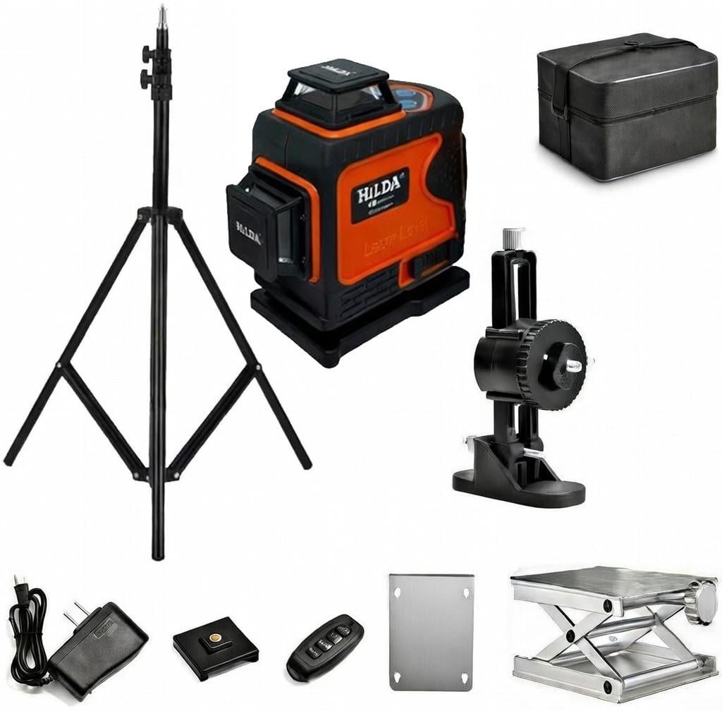 Лазерный уровень HILDA 16 4D с зеленым лучом на 16 линий со штативом высотой 2,1 м (33054085)