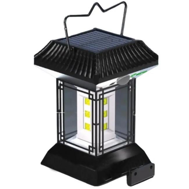 Фонарь для кемпинга CL-T60 с солнечной батареей и датчиком движения Black (020610)