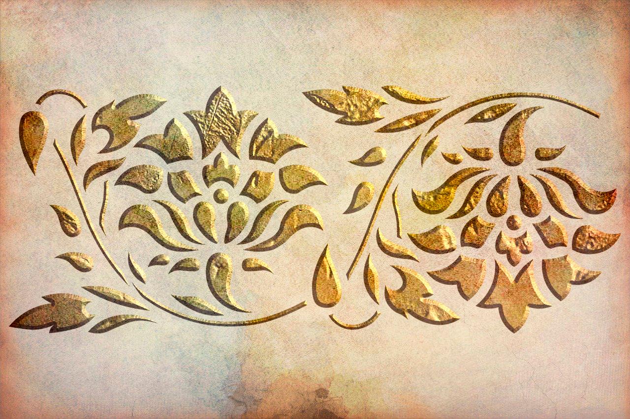 Трафарет декоративный для стен DFA Бордюр для штукатурки и краски многоразовый 0,3-1 мм (B00076)