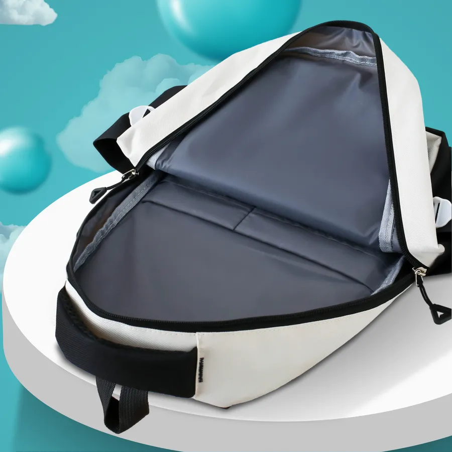 Рюкзак школьный набор 5в1 подростковый для девочки 5-11 класс сумка-шоппер/клатч/пенал Черно-белый (28110969) - фото 3 Рюкзак школьный набор 5в1 подростковый для девочки 5-11 класс сумка-шоппер/клатч/пенал Черно-белый (28110969) - фото 3