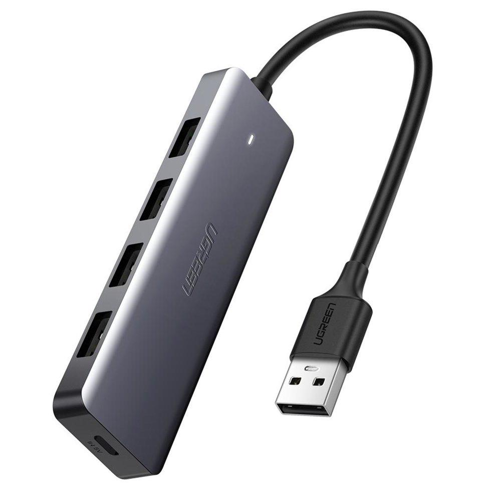 Хаб USB UGREEN CM219 4в1 Space Grey (50985)