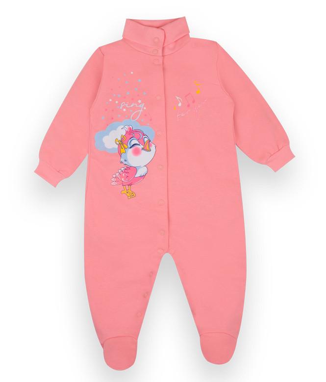 Комбинезон детский хлопковый для девочки Gabbi КВ-21-32-2 80 см Персиковый (12978) Комбинезон детский хлопковый для девочки Gabbi КВ-21-32-2 80 см Персиковый (12978)