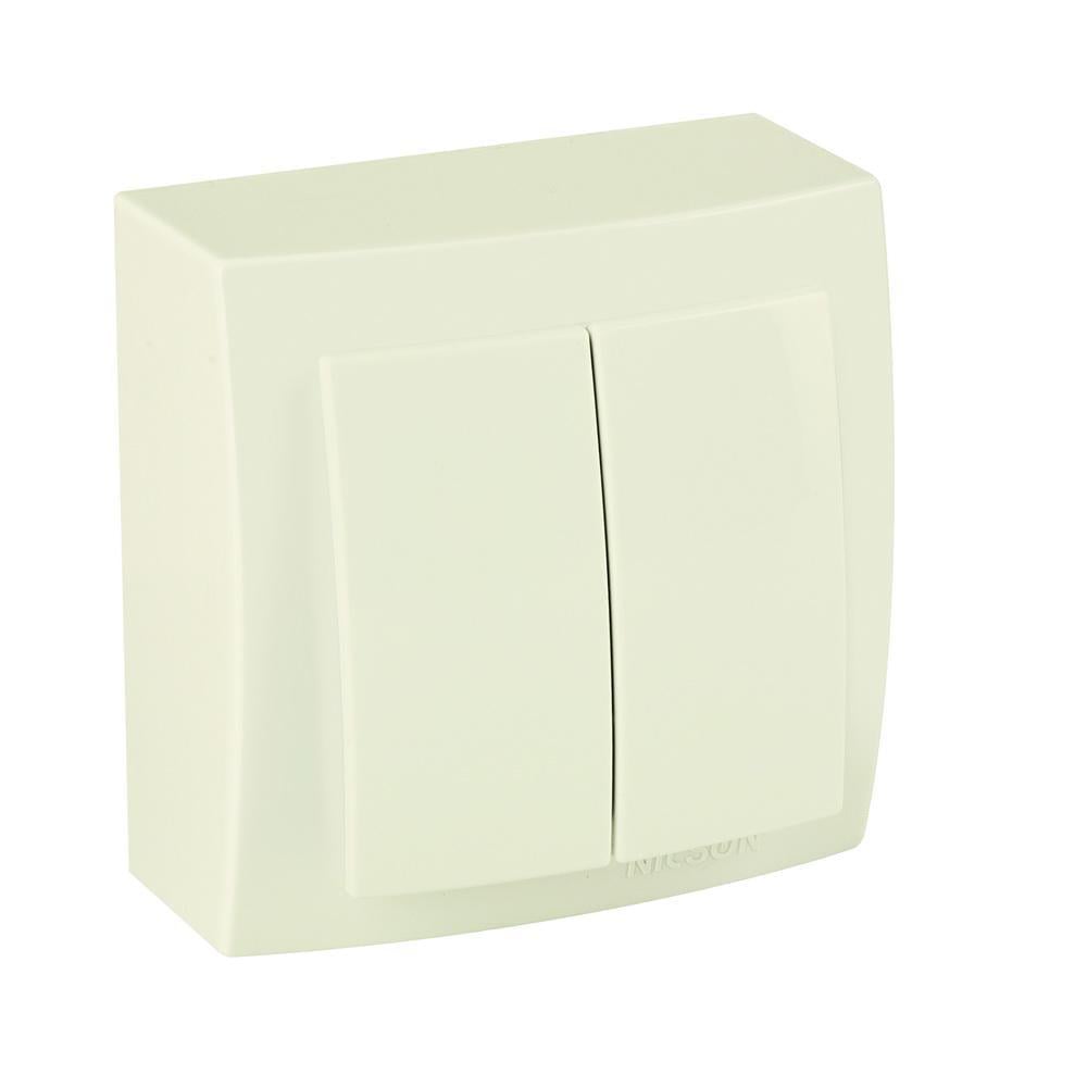 Вимикач двоклавішний Nilson Themis Кремовий (26121003)