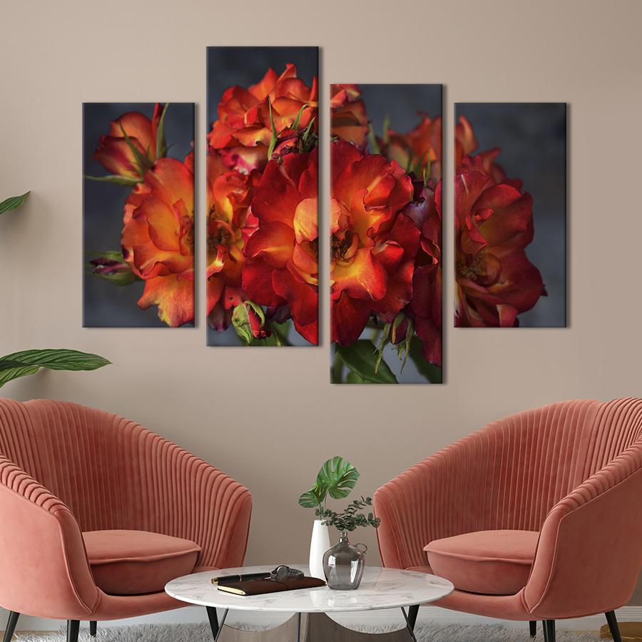 Картина на холсте Цветы бегонии 129x90 см (838-42)