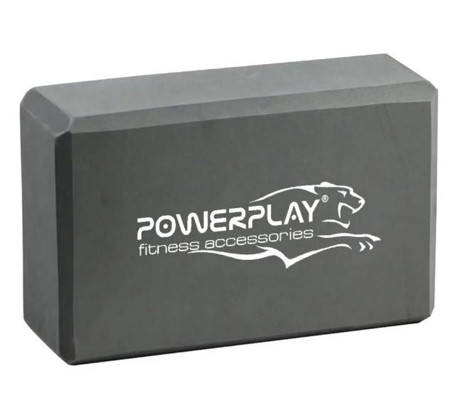 Блок для йоги PowerPlay 4006 Yoga Brick Серый (PP_4006_Grey_Yoga_Brick)