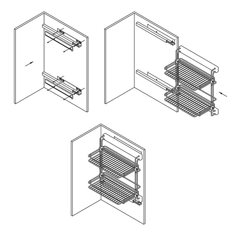 Полиця для взуття дворівнева Elite VIBO висувна збоку права Сірий (ASL2SMDXALVG) - фото 2 Полиця для взуття дворівнева Elite VIBO висувна збоку права Сірий (ASL2SMDXALVG) - фото 2