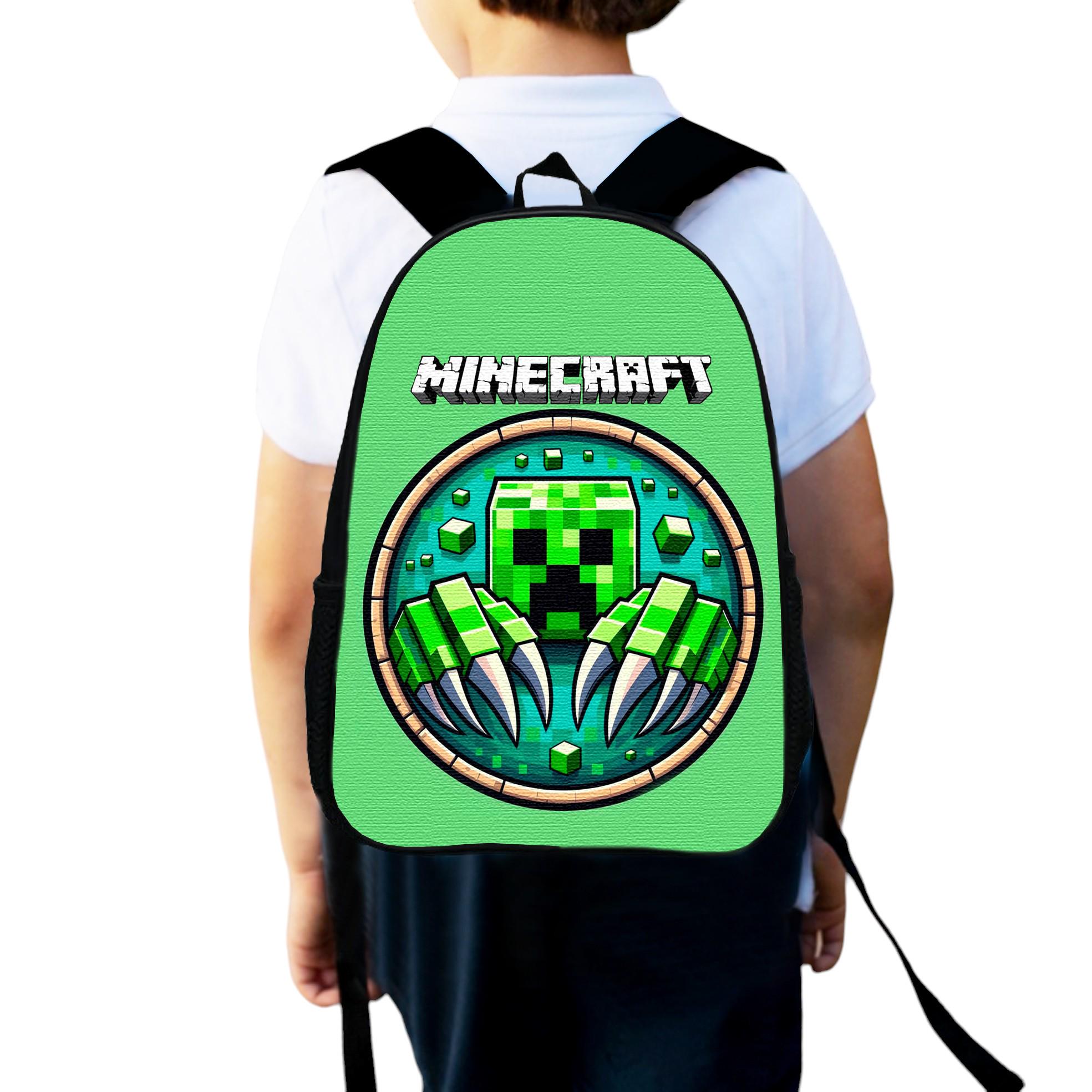 Школьный рюкзак детский Minecraft Крипер для мальчика 34х27 см (0220) Школьный рюкзак детский Minecraft Крипер для мальчика 34х27 см (0220)