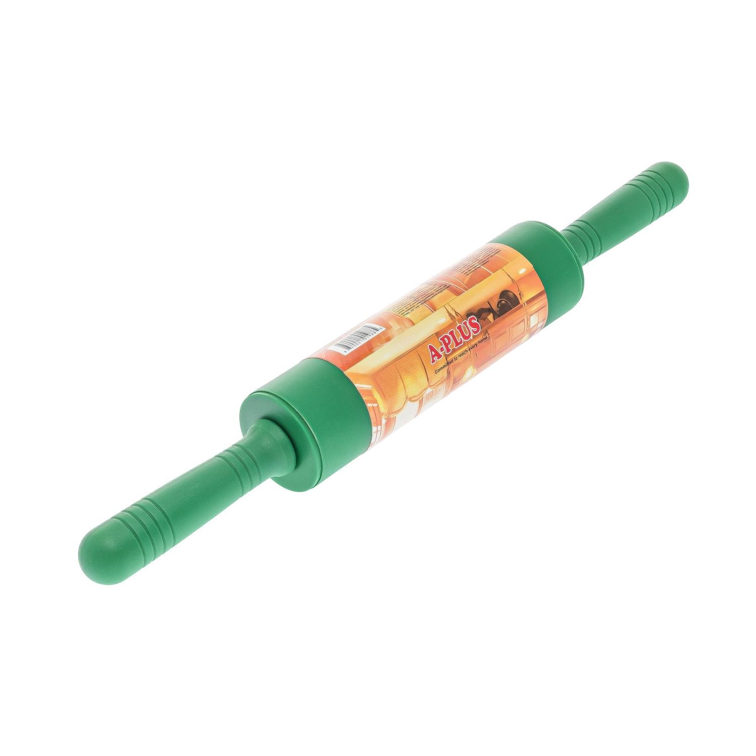 Скалка для тіста силіконова з валиком 42 см Зелений (28595576)