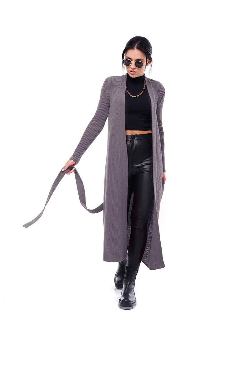 Кардиган SVTR вільний міді р. 42-46 Сірий (407) - фото 6 Кардиган SVTR вільний міді р. 42-46 Сірий (407) - фото 6