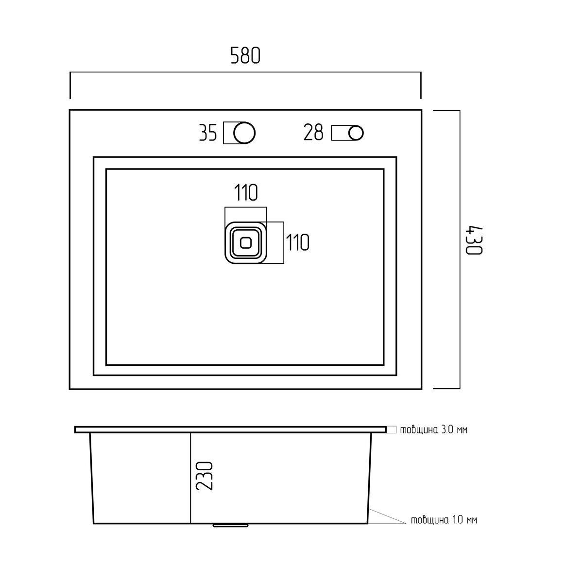 Кухонная мойка Platinum 5843 PVD/кран для кухни с подключением к фильтру Kroner/краны приборовые 1/2х1/2 Went - фото 9 Кухонная мойка Platinum 5843 PVD/кран для кухни с подключением к фильтру Kroner/краны приборовые 1/2х1/2 Went - фото 9