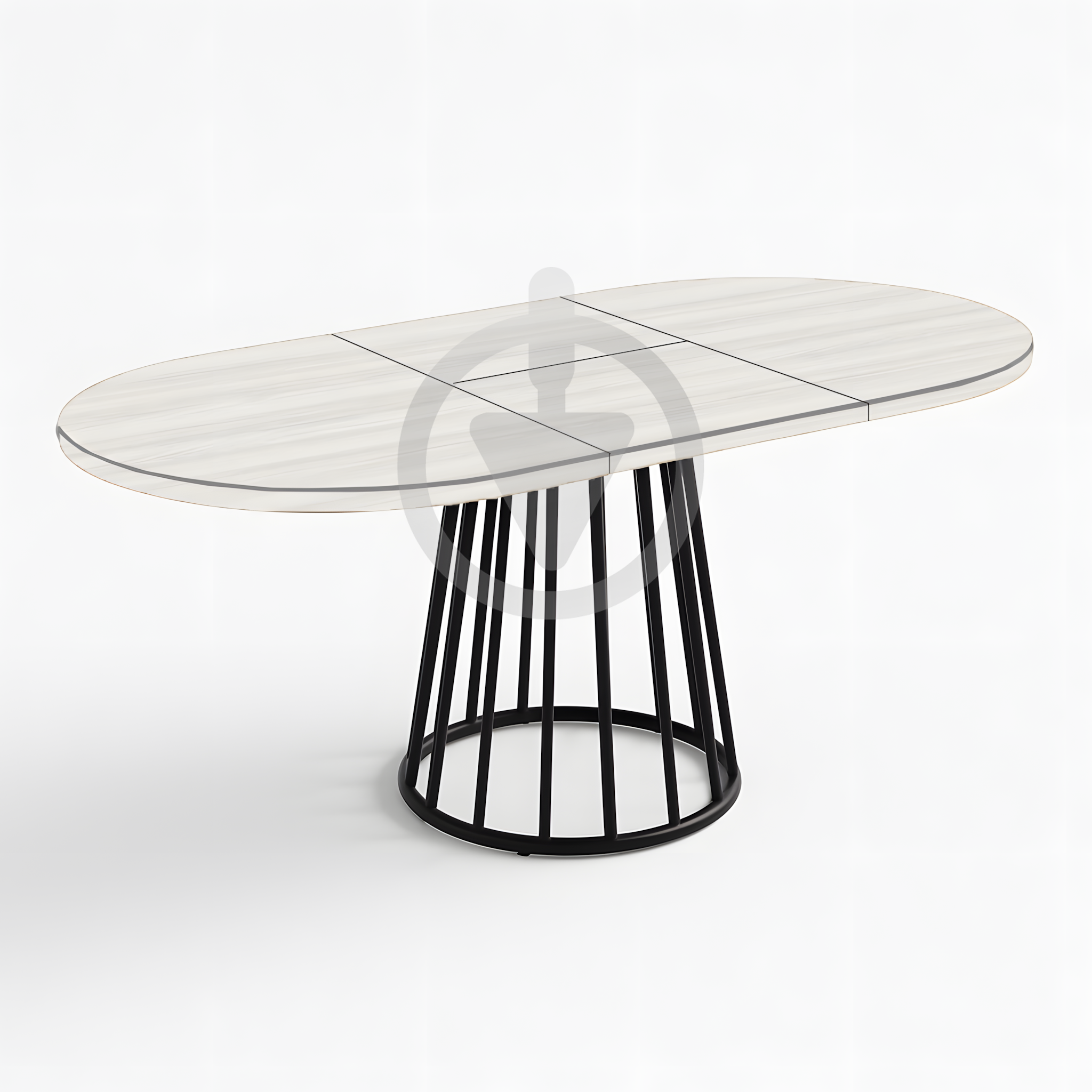 Стол кухонный раскладной RoMax Elegant Slide 80x80/110x80 см Loft Дуб Серфсайд/Черный - фото 3 Стол кухонный раскладной RoMax Elegant Slide 80x80/110x80 см Loft Дуб Серфсайд/Черный - фото 3