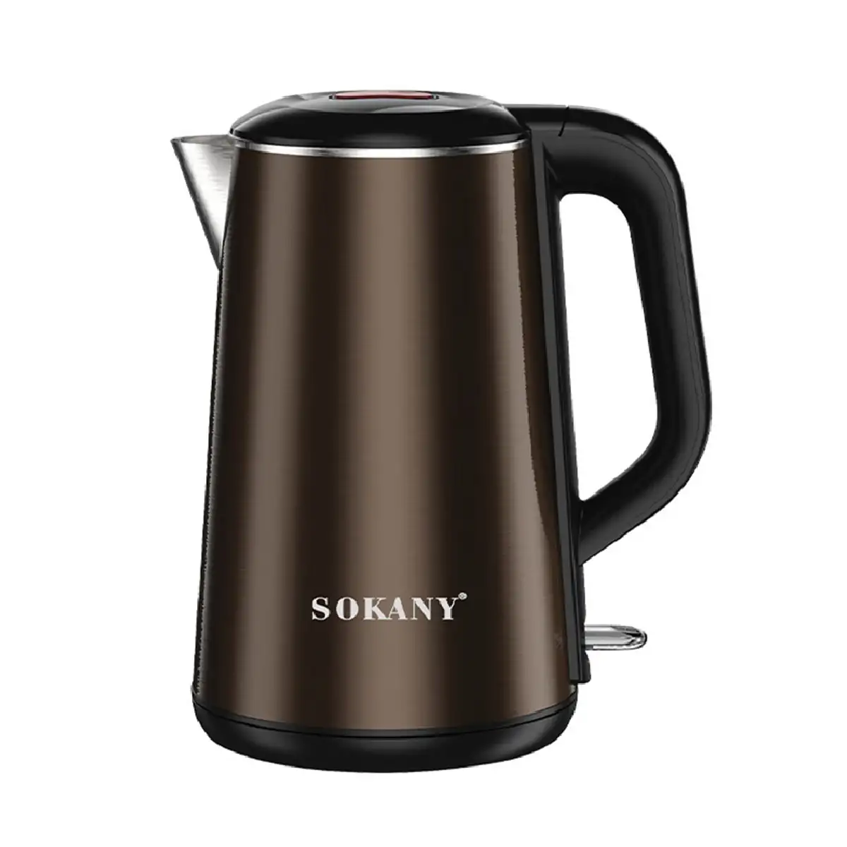 Електрочайник з індикатором роботи Sokany SK2203 дисковий із нержавіючої сталі 2.2 л Коричневий металік (118-107-SK2203) Електрочайник з індикатором роботи Sokany SK2203 дисковий із нержавіючої сталі 2.2 л Коричневий металік (118-107-SK2203)