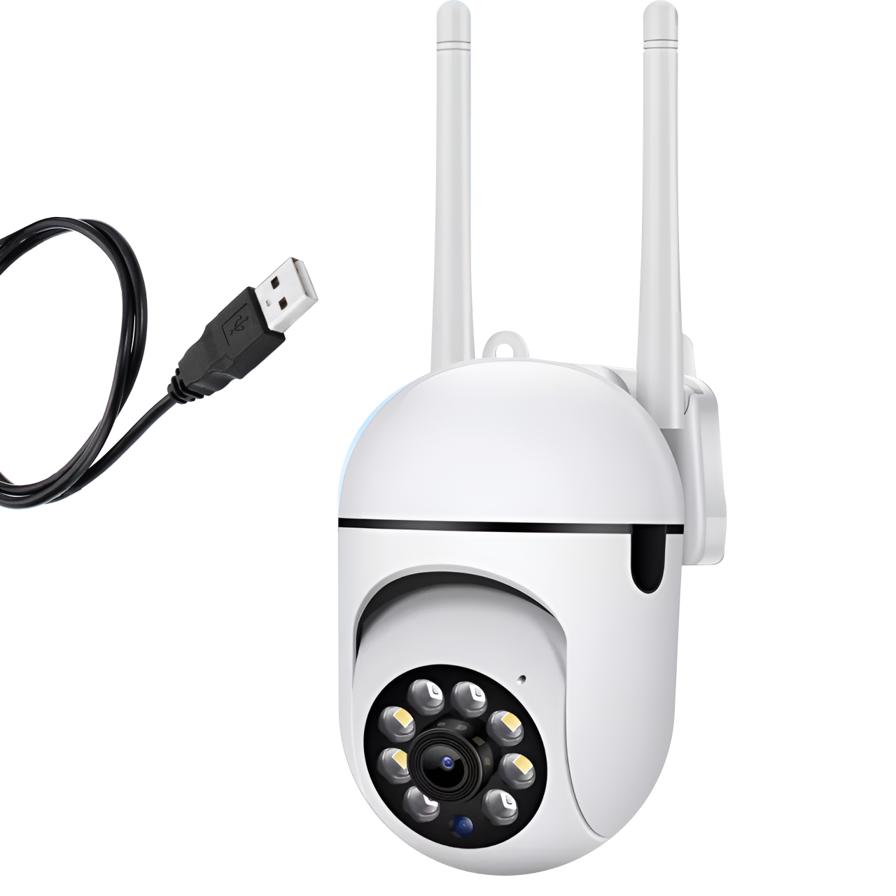 Камера видеонаблюдения Wi‑Fi с ночным видением/датчик движения и вращением Белый (234568898)