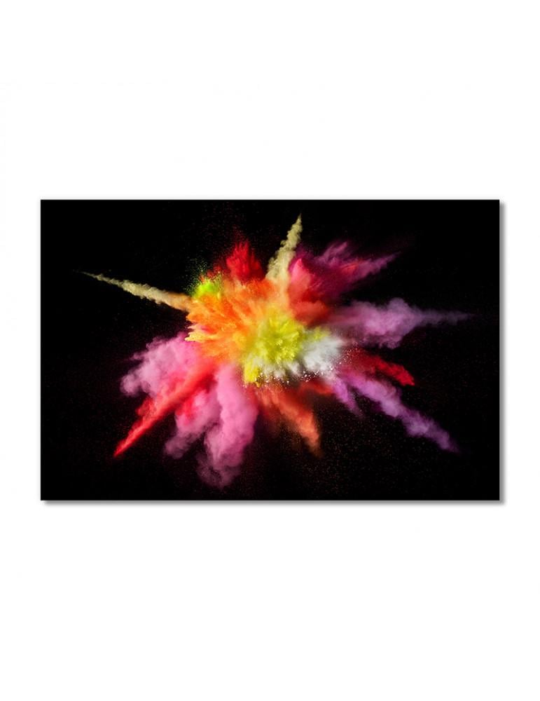 Картина модульная Праздник краски Холи розово-лимонный взрыв 1 модуль 70x105 см
