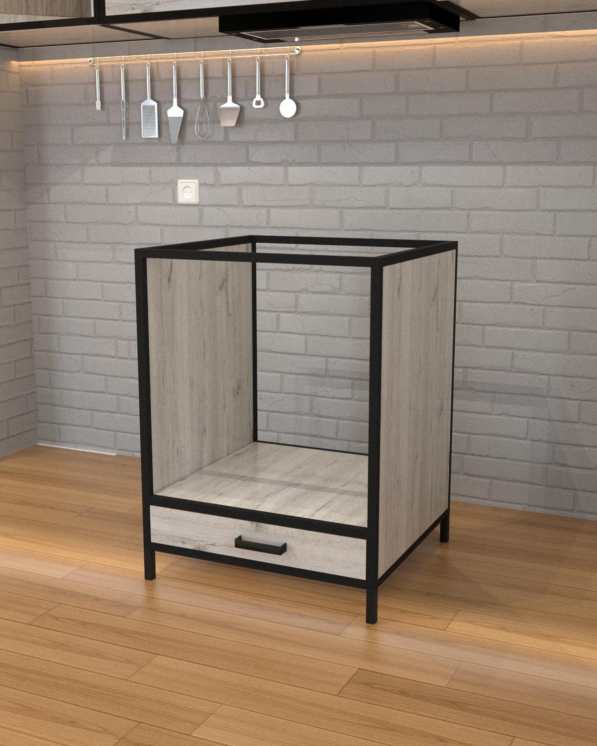 Тумба под духовку EcoLoft Савонная DSP-1331-2 в стиле лофт Дуб Кортона (31933487)