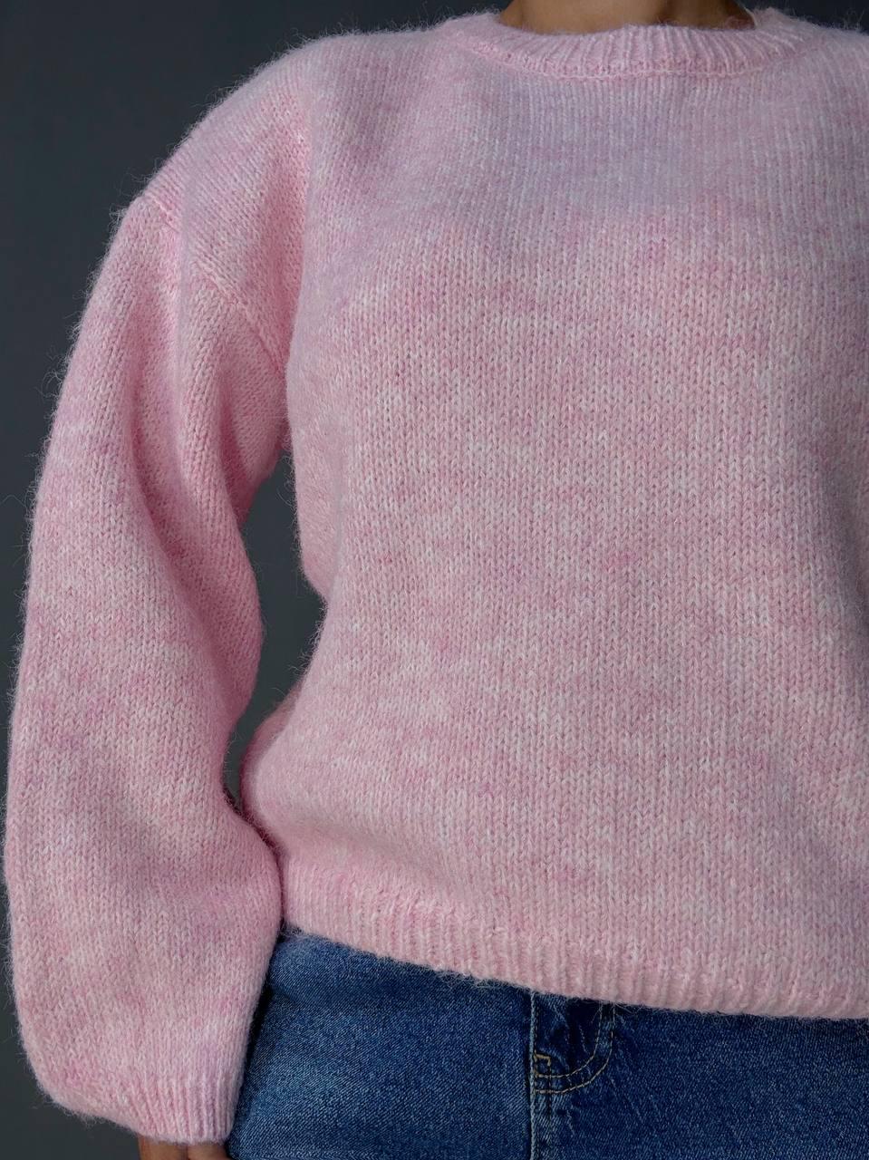 Свитер женский Fancy Matinee 6119 меланж OS Розовый (4931) - фото 6