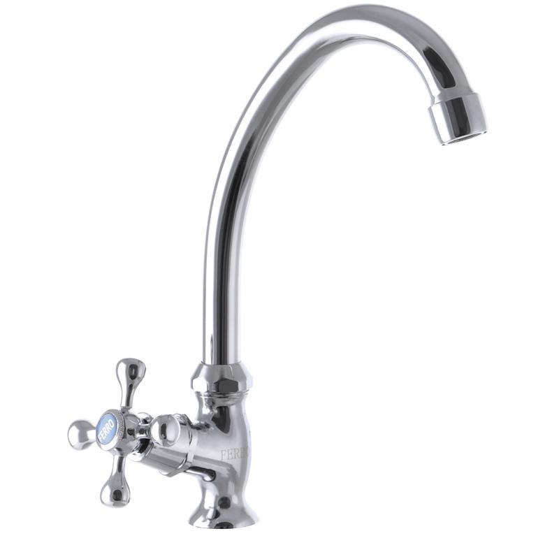 Кран для умывальника G-FERRO FE0011 на одну воду Хром (129372)