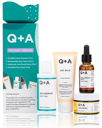 Подарочный набор Q+A Holiday Heroes Gift Set Q+A Holiday Heroes Набор 75 мл/100 мл/30 мл/50 г