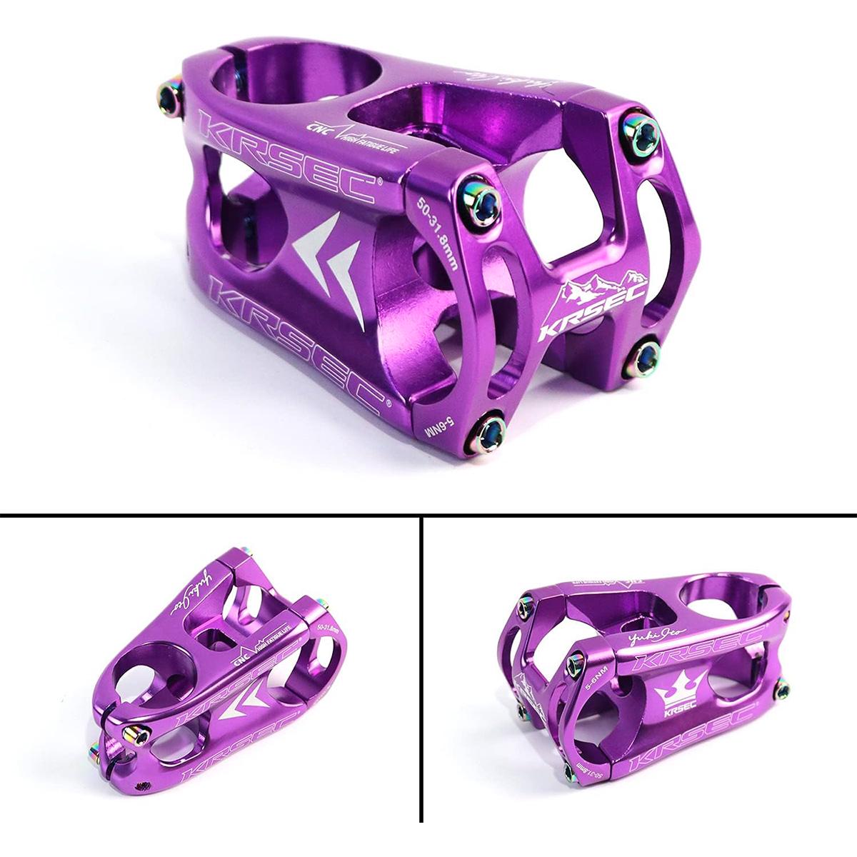 Винос керма велосипедний Krsec CNC 31,8 мм/50 мм/0° Фіолетовий (EN-KS02-3367UA) - фото 5