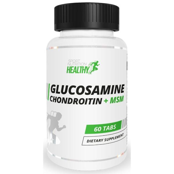Хондропротектор для спорту MST Nutrition Healthy by MST Glucosamine Chondroitin + MSM 60 табл. (000023557)