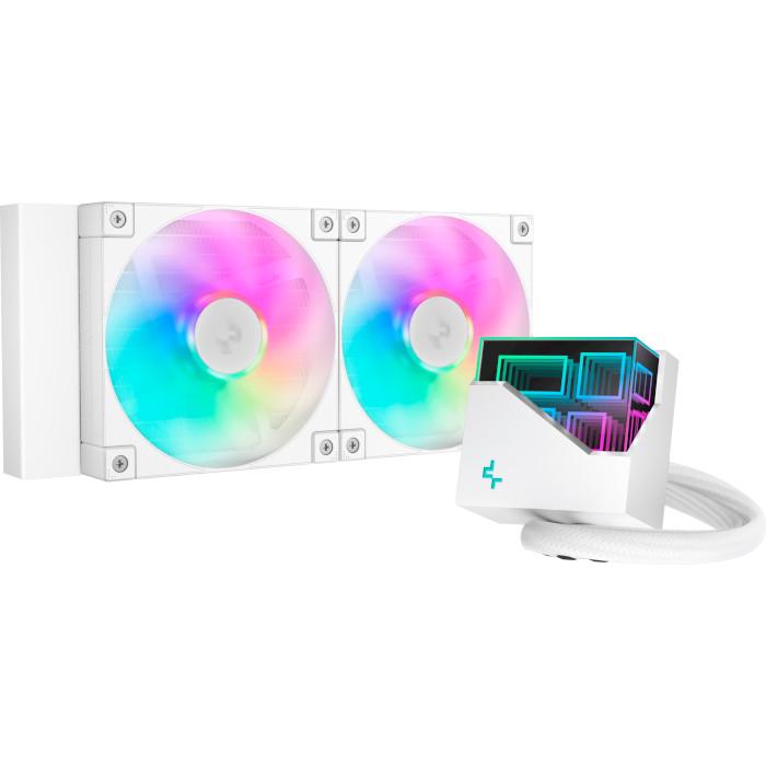 Система водяного охолодження DeepCool Gammaxx LT240 240 мм 4-pin 2 ARGB вентилятори Білий (621633)