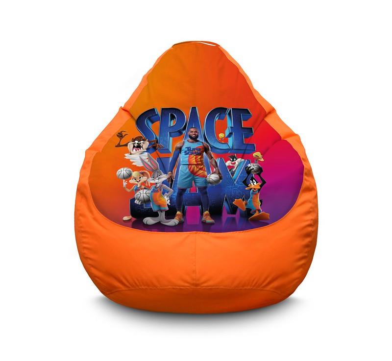 Кресло мешок iPuff Space Jam Оксфорд XXXL 100х135 см Оранжевый