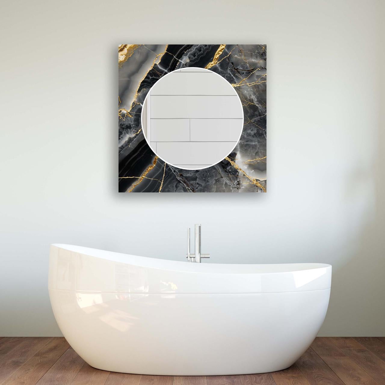 Зеркало на стену NovellaPrint с рисунком мрамора квадратное 70х70 см (2019.5) Зеркало на стену NovellaPrint с рисунком мрамора квадратное 70х70 см (2019.5)