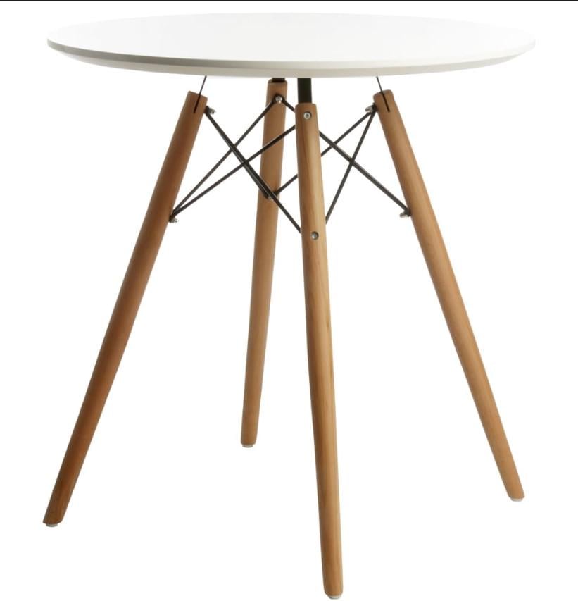 Комплект мебели стол 80 см и 2 стулья Белый - фото 5