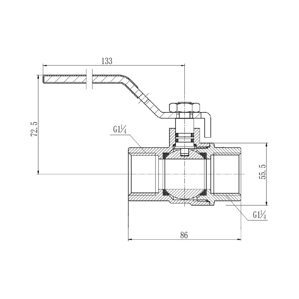 Кран кульовий для газа SD Forte SF600G32 1" 1/4 ВР (SD00010556) - фото 2 Кран кульовий для газа SD Forte SF600G32 1" 1/4 ВР (SD00010556) - фото 2