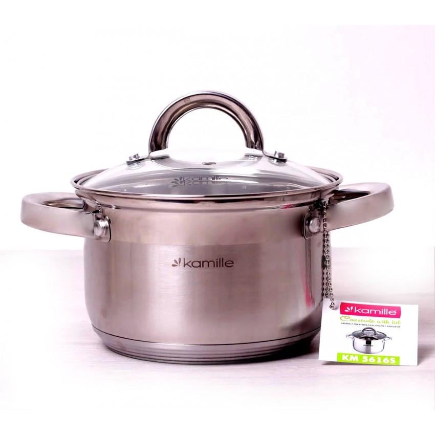 Кастрюля с крышкой Kamille KM-5616S из нержавеющей стали 2 л (1086929982)