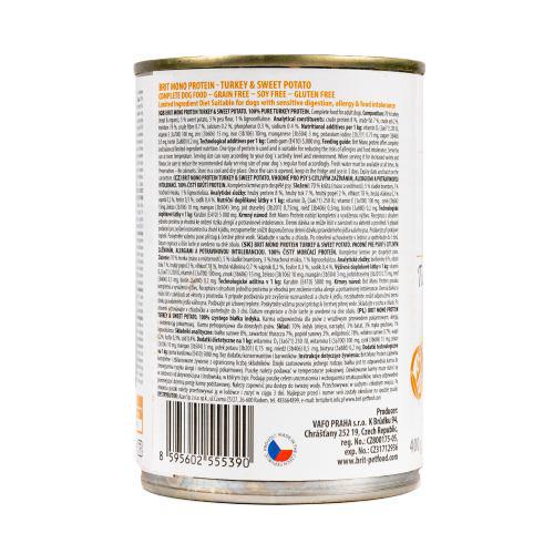 Корм влажный Brit Mono Protein Turkey & Sweet Potato для собак с индейкой и бататом 400 г - фото 3 Корм влажный Brit Mono Protein Turkey & Sweet Potato для собак с индейкой и бататом 400 г - фото 3