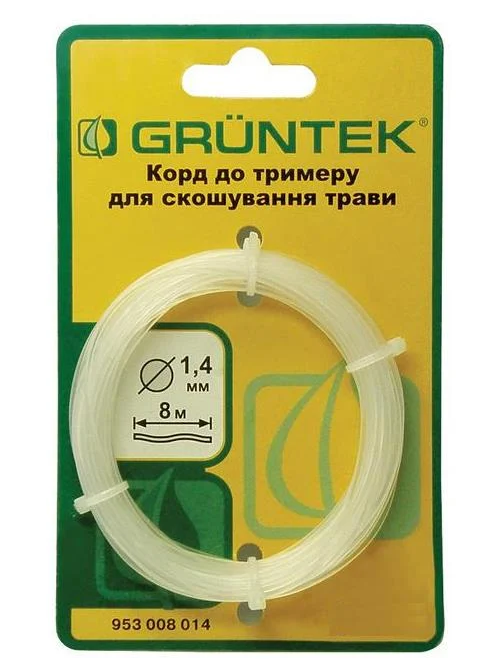 Леска Gruntek для триммера 1,4 мм 8 м (953008014)