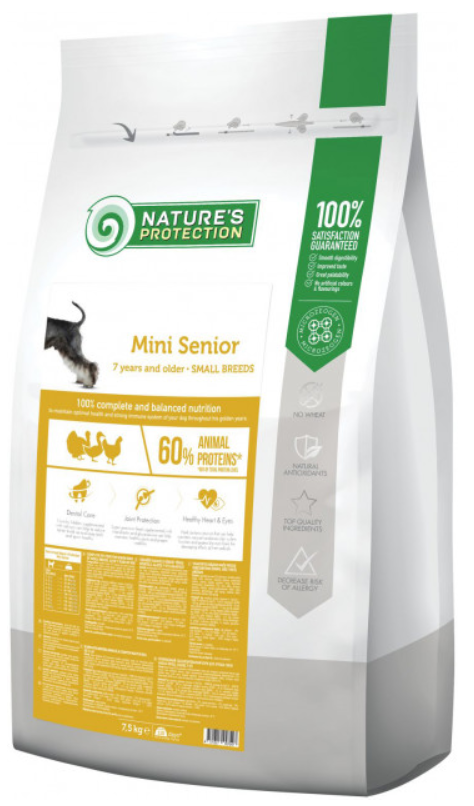 Корм для собак Nature's Protection Mini Senior Small breeds 7,5 кг