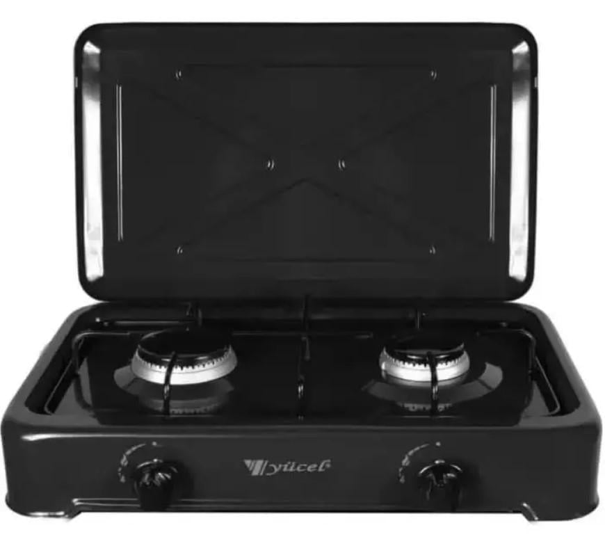 Настільна плита Yucel O 200 з 2 конфорками працює на балонному газі Чорний (2104618737)