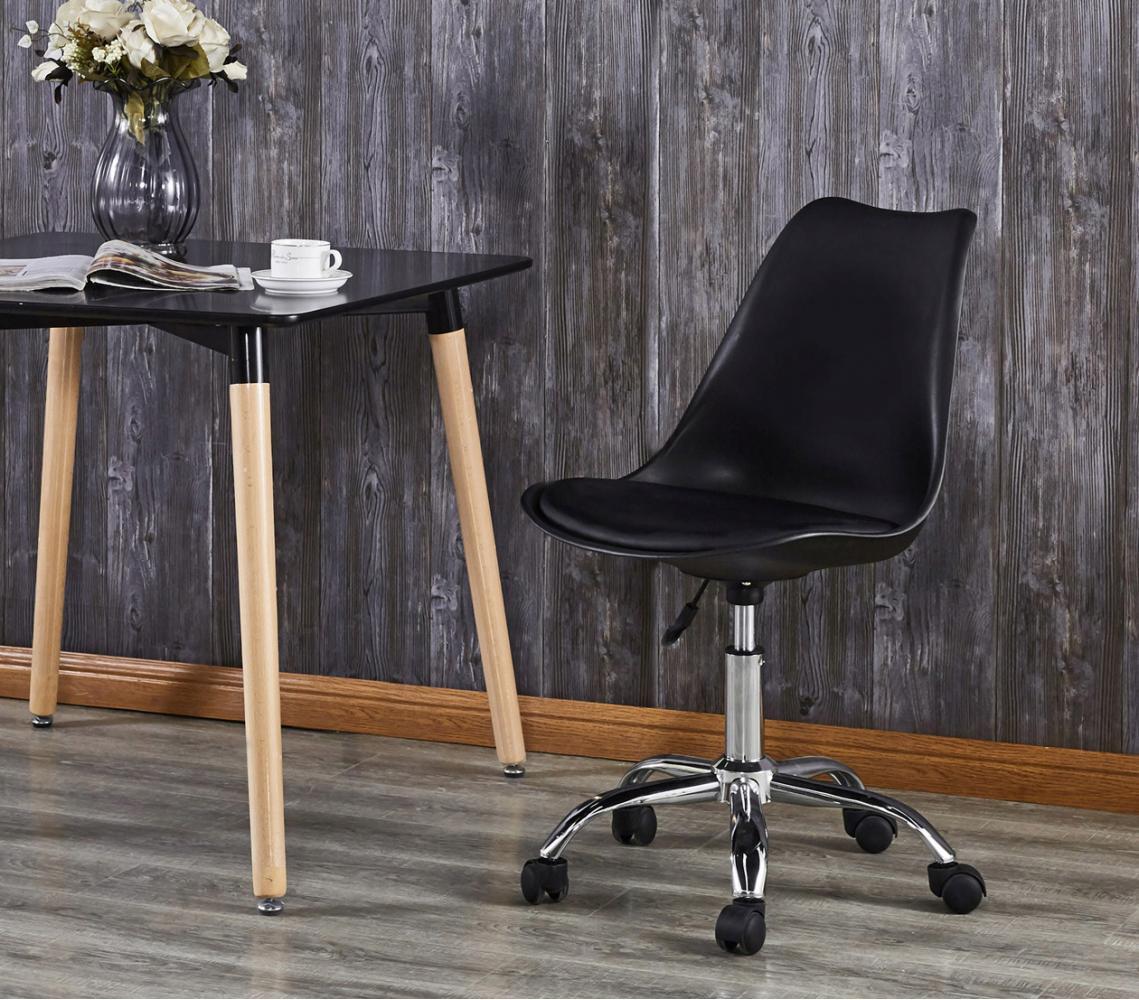 Крісло офісне комп'ютерне Bonro B-487 на колесах Чорний (3536) - фото 10