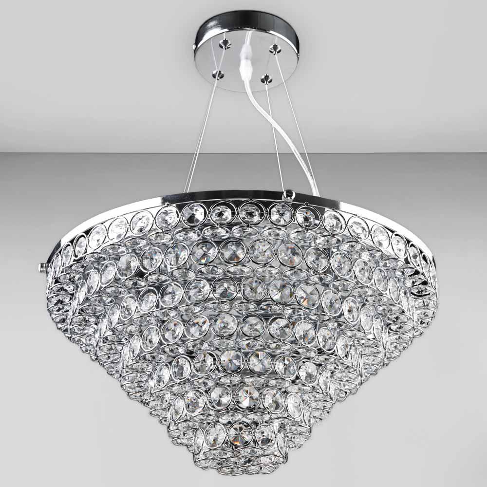 Люстра подвесная хрустальная Light House DL-18474/4 Хром