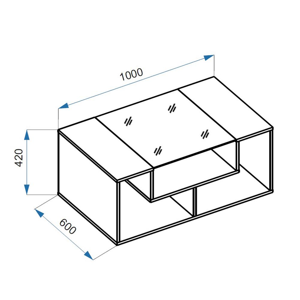 Стол журнальный 100х60 Vicco Gabriel-N Бетон - фото 3