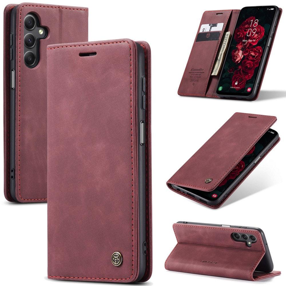 Чехол книжка с магнитом Samsung Galaxy A25 A256 CaseMe Wine (35392-42)