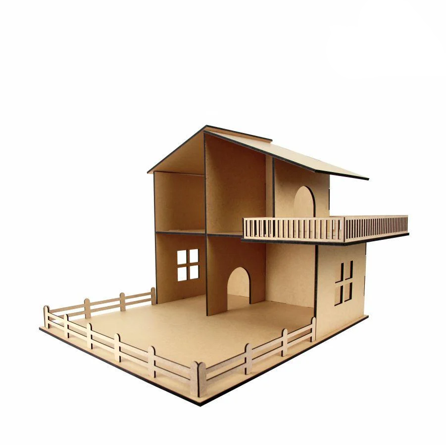 Кукольный домик для декупажа Rosa Talent Техас с террасой МДФ 46х52х60 см (4823100231435)