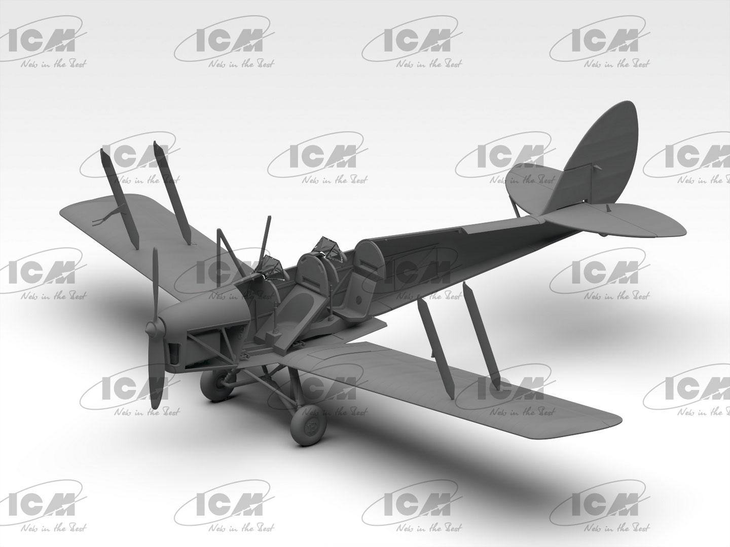 Сборная модель ICM DH. 82A Tiger Moth британский учебный самолет 2 СВ с бомбами (32038) - фото 12