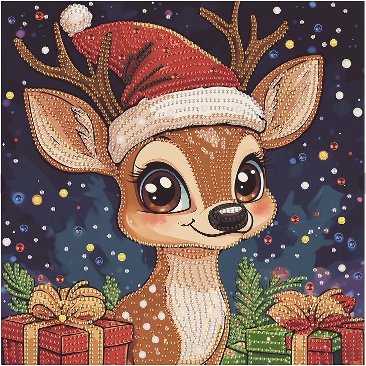 Алмазна мозаїка Brushme Оленя 25x25 см (DBS52204) Алмазна мозаїка Brushme Оленя 25x25 см (DBS52204)