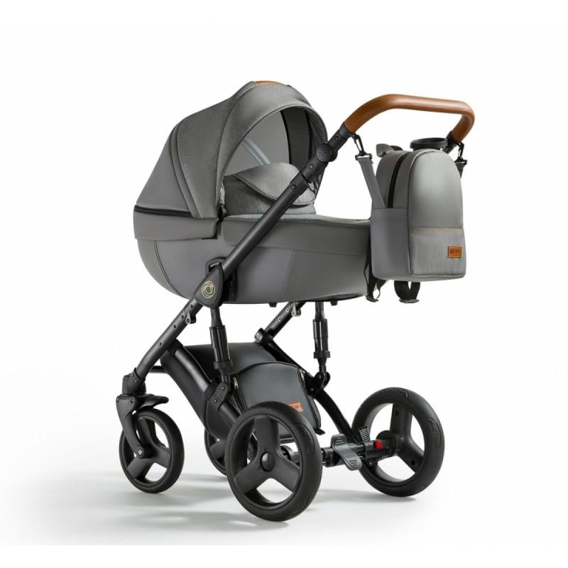 Коляска Verdi Orion универсальная 2в1 с дождевиком и сумкой-рюкзак и чехол на ножки Серый