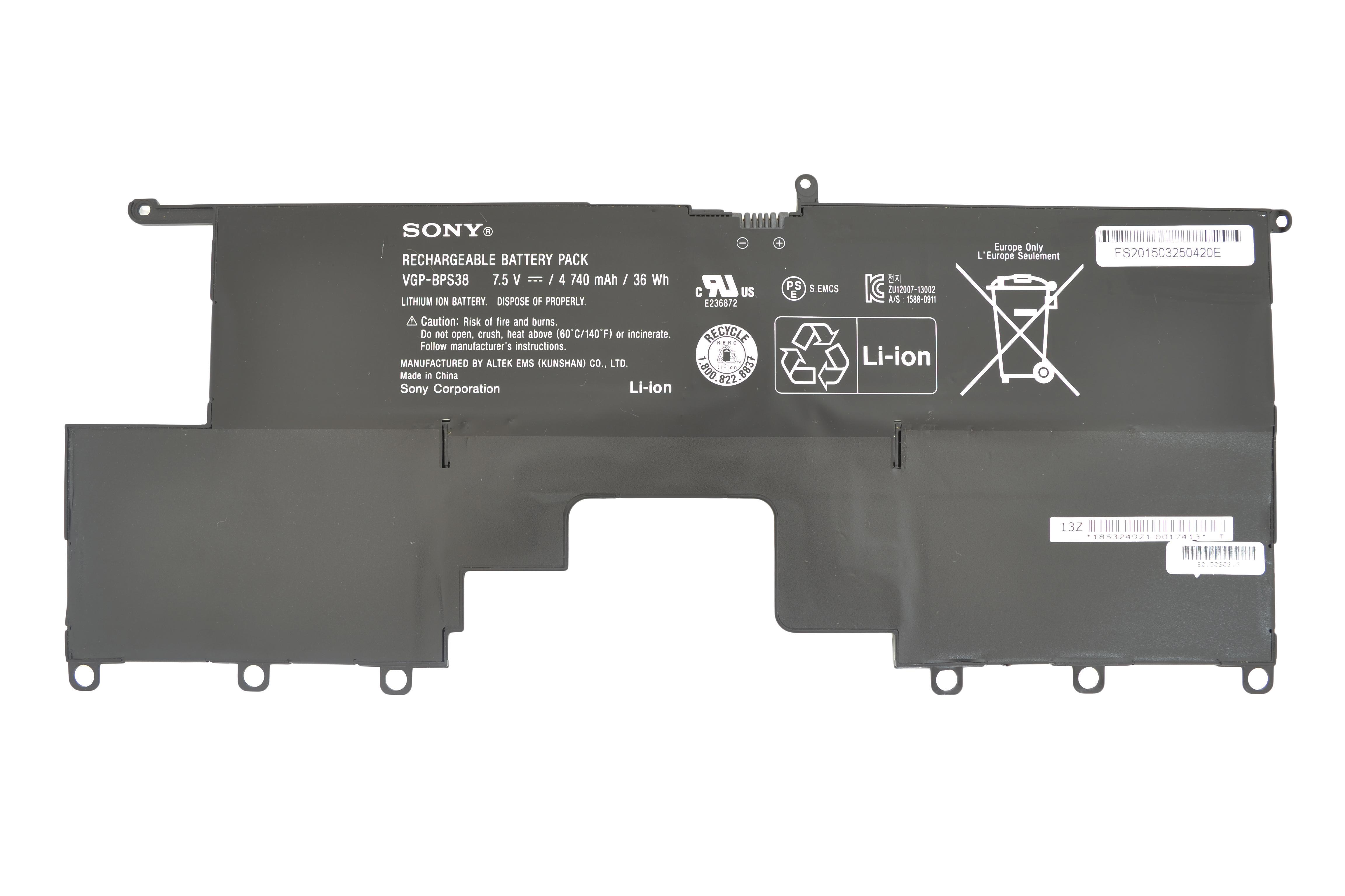 Акумулятор для ноутбука Sony VGP-BPS38 SVP13 7,5 V 4740 mAh (011496) Акумулятор для ноутбука Sony VGP-BPS38 SVP13 7,5 V 4740 mAh (011496)