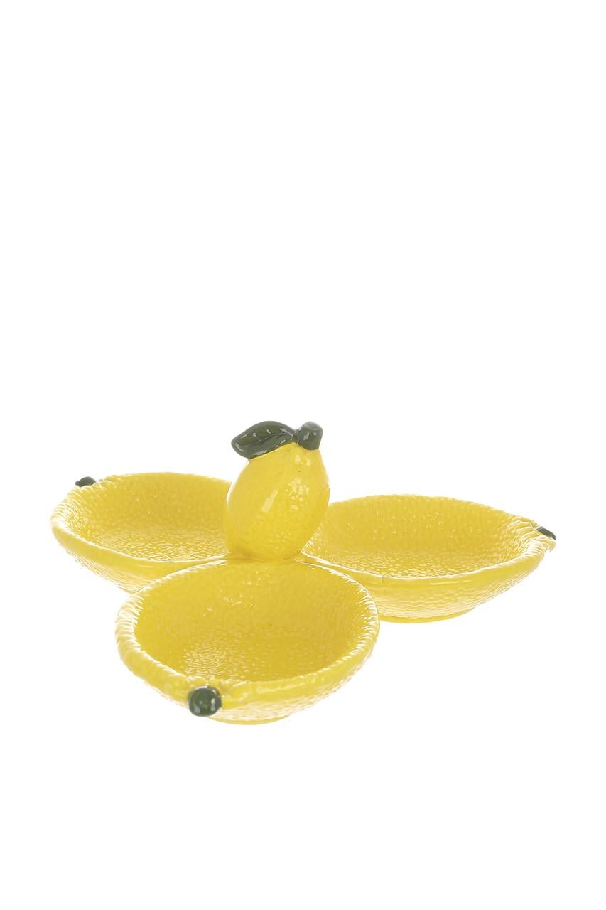 Менажница керамическая Lemon ЦБ-00277153 Желтый