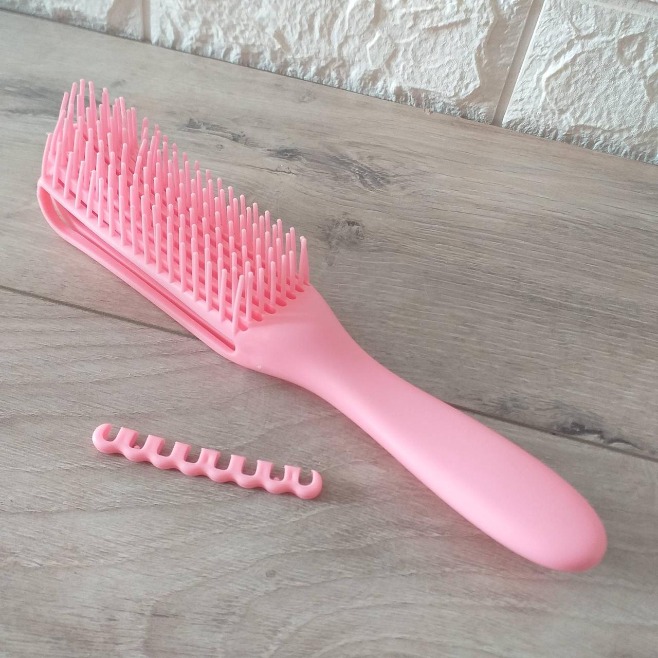 Расческа продувная антистатическая для густых волос с распоркой трансформер Розовый (KG-7285)