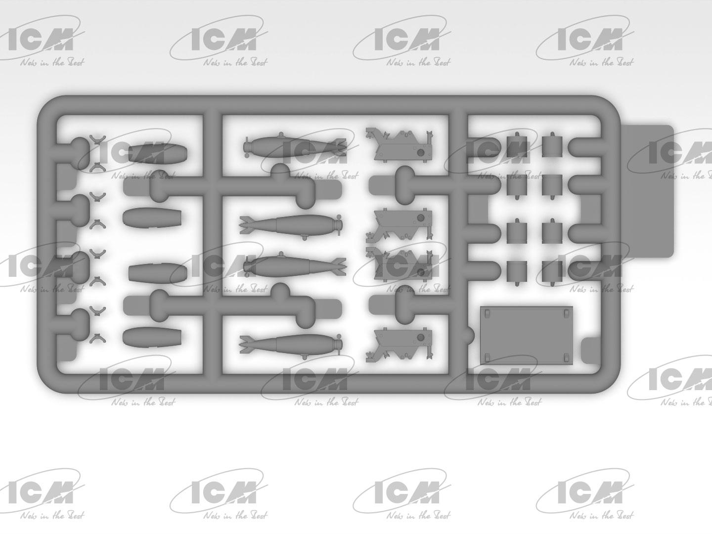 Сборная модель ICM DH. 82A Tiger Moth британский учебный самолет 2 СВ с бомбами (32038) - фото 3