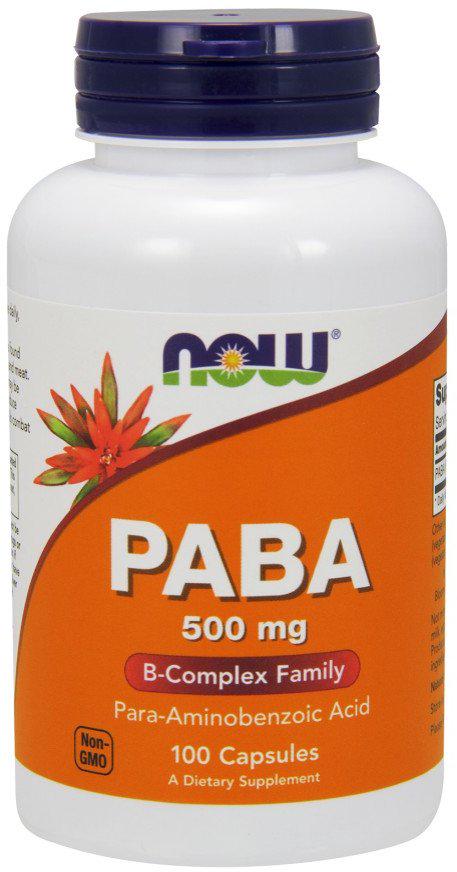 Кислота пара-аминобензойная Now PABA 500 mg 100 caps