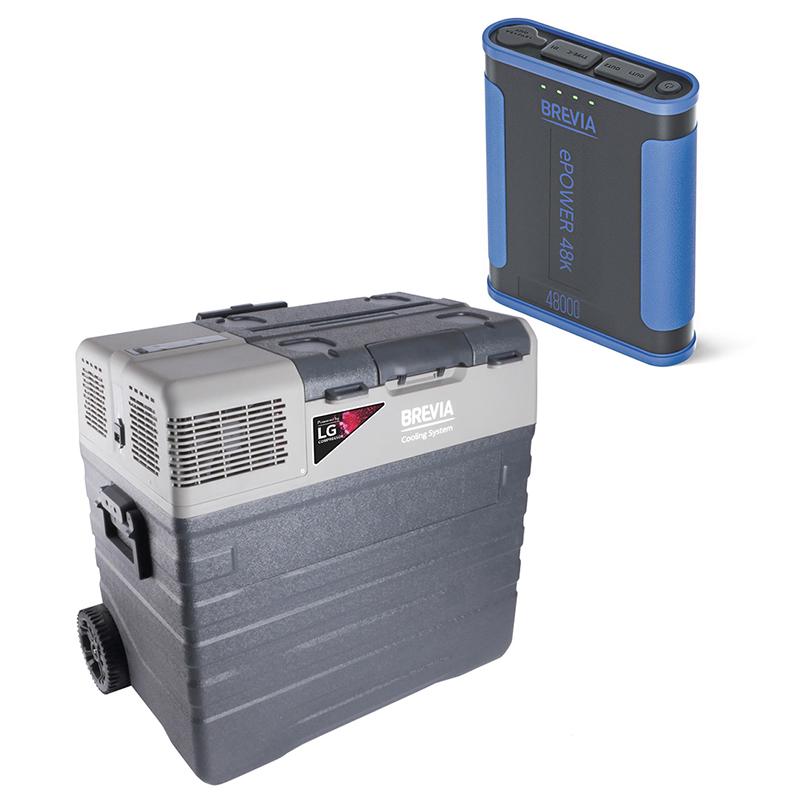 Автохолодильник Brevia 22745 компрессор LG с портативной зарядной станцией ePower 48 Ah 50 л (fp_16)